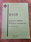 Kalmus Piano Series Bach 20 Easy Pieces For Piano Solo 19 Pages W1