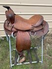 Used/Vintage 14” round skirt slick seat Western saddle w/semi bars US made
