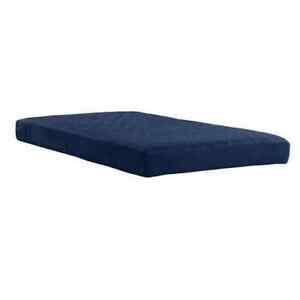 6 TWIN MATTRESS BUNK Bed Quilted Daybed Trundle Comfort Sleeping Navy Blue Kids