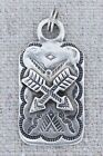 Vintage Fred Havey Old Pawn Navajo Ingot Coin Silver Crossed Arrow Pendant Charm