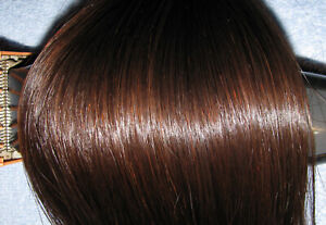 New ListingHUMAN HAIR HAIRCUT 15 INCH 2.0oz LONG COARSE DARK RED PONYTAIL REBORN DOLLS P59