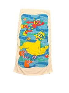 Franco Sesame Street Snorkeling Big Bird Elmo Towel AS IS (READ)
