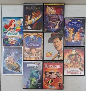 New ListingLot Of 10 Disney & Pixar DVDs Atlantis-Lady & The Tramp-Little Mermaid...3.1.17