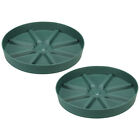 2Pcs 9 Inch Round Plastic Plant Saucers Tray Flower Pot Drip Tray, Green