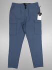 Kenneth Cole Slim Fit Active Tech Cargo Jogger Lightweight DWR Iron Blue