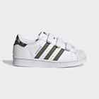 Adidas Superstar White/Camo Shoes For Kids HQ4285