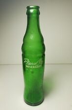 Plains City Beverages Soda Bottle 10oz Canada Green Vintage
