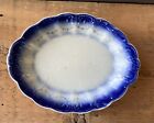 Antique la francaise Flow Blue porcelain Platter Chas. H. Duckett 10 3/4” X 8”