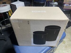 Sonos Era 100 Voice-Controlled Wireless Bluetooth Speakers - Pair (Black)
