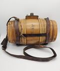 19th Century Saint Bernard Wooden Rescue Brandy Barrel w/ Leather Collar Harness