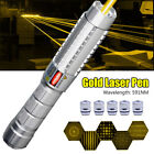 Professional Golden Yellow Laser Pointer Pen Focus Beam 591nm Wicked Best Lazer