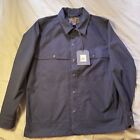 Filson Dry Tin Jac Shirt MADE IN USA Navy Dark Blue CC Cloth Jacket Large NWT