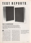 Dali - Model 3 Speaker - Full Original Test Report -  1985