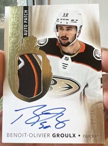 2021-22 UD THE CUP ROOKIE PATCH RPA AUTO BENOIT-OLIVIER GROULX RC /24 Logo RC