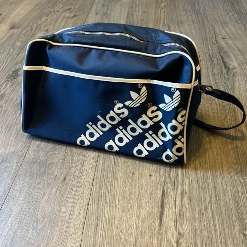 RARE 80s Vintage Navy Blue Adidas Sports Bag 100% YugoSlavia