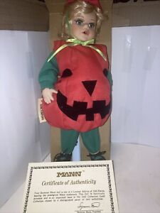 New ListingSeymour Mann Porcelain Hand Painted 13” Halloween Pumpkin Doll Vintage 1996-1998