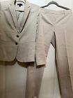 Ann Taylor Putty Pant Suit Jacket and Full Length Pants Size 8