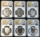 2023 NGC MS69 PF69 REVERSE MORGAN PEACE Silver Dollar 6 COIN SET FIRST RELEASES