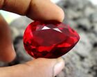 Blood Pigeon Red Natural Ruby 60-65Ct Pear Cut Loose Certified Faceted Gemstone