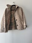 BURBERRY WOMENS FRANKBY QUILTED CHECK COAT JACKET SZ SMALL