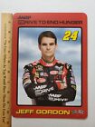 New Listing2012 JEFF GORDON DRIVE TO END HUNGER NASCAR DRIVER HERO CARD Photo Stat 10½x7½