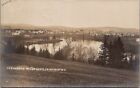 Town View, Aroostook River at FORT FAIRFIELD, Maine Real Photo Postcard