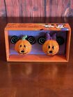 DISNEY Halloween Mickey and Minnie Mouse Pumpkin Salt and Pepper Shaker NIB