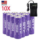 26650 Battery  Rechargeable 3.7V Li-ion Batteries Cell Charger LOT