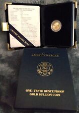 New Listing2002-W $5 American Gold Eagle Proof 1/10oz Coin w/COA