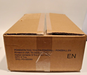 Pokemon Pokeball Tin Q3 2020 6 Tin Case - New, Factory Sealed