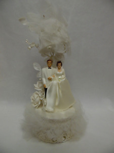 Vintage Wedding Cake Topper 9-1/2 Inches Tall