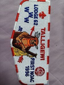 New ListingTalligewi Lodge 62 1996 1st NOAC Flap Candy Cane Bdr. Lincoln Heritage Council