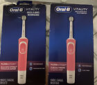 TWO Oral-B Vitality Flossaction Rechargeable Electric Toothbrushes PINK