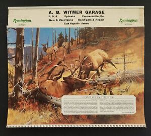 New Listing1988 vintage AB WITMER GARAGE farmersville pa CALENDAR cars gun remington dupont