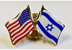 USA Flag American Flag Israel Flag Crossed Flags Lapel Hat Pin USA SHIPPER