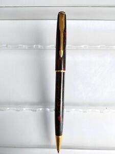 New ListingVtg Black Red Marble Gp Parker Sonnet Ballpoint Pen - Needs Refill