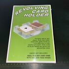 Card Deck Holder Revolving Swivel Base Clear Acrylic Playing Valet Tray NIB
