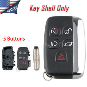 Replacement 5 Button Smart Remote Key Shell Case Fob for Jaguar XJ Xe XF F-Type (For: 2017 Jaguar)