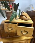 Antique Library Bureau Solemakers CARD CATALOG Cabinet-2 Drawer