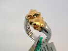 EFFY SILVER 14K DIAMONDS & TSAVORITE PANTHER RING - SIZE 7.5US-NEW-RETAIL $995
