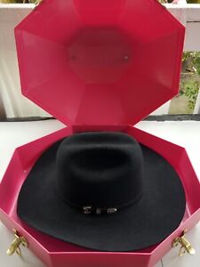 RODEO KING 6 3/4 BLACK COWBOY HAT 10x beaver quality cowboy Hat & Case!!