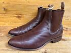 RM Williams Craftsman Brown Slip on Chelsea Ankle Boots Size AU/UK 12 G / US 13