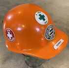 NICE VTG Orange FIBERGLASS 502 Hard Hat Railroad Burlington Northern First Aid