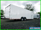 2024 enclosed cargo light carhauler trailer 8.5 x 24 economy model ramp door