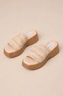 Women's Slinky30 Raffia Platform Slide Sandals