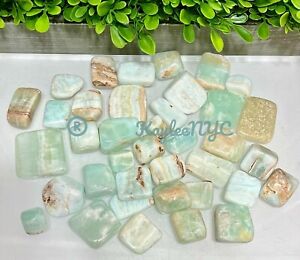 Wholesale Lot 2 Lbs Natural Caribbean Calcite Tumble Healing Energy Nice Quality