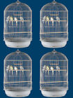 Lot of 4 Round Dome Top Bird Flight Hook Cage LoveBirds Finches Canary Parakeet