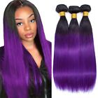 New ListingOmbre Purple Human Hair Bundles Straight 10 12 14Inch 3 Bundles Human Hair 10...