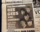 BEE GEES Barry Robin Maurice Gibb Brothers 1968 Band Concert Advertisement