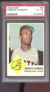 1963 Fleer #56 Roberto Clemente Pittsburgh Pirates PSA 4 Graded Baseball Card